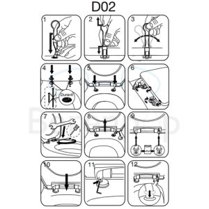 Pressalit 345 938000-D02999 toiletzitting met deksel wit