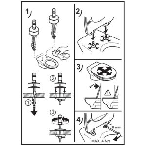 Villeroy en Boch (Omnia) Architectura 98M9C101 toiletzitting met deksel wit