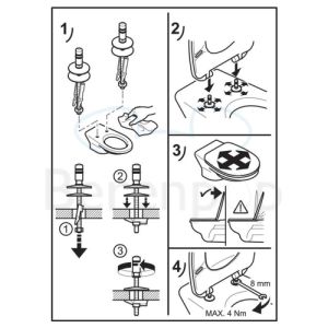Villeroy en Boch (Omnia) Architectura 9M58S101 toiletzitting met deksel wit