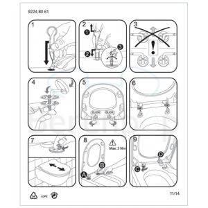 Villeroy en Boch (Omnia) Architectura Slimseat 9M706101 toiletzitting met deksel wit