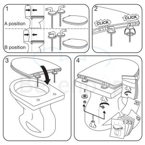 Villeroy en Boch Grangracia 88226101 toiletzitting met deksel wit