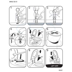 Villeroy en Boch Lifetime 9M02S101 toiletzitting met deksel wit