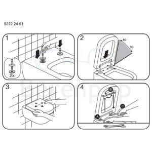 Villeroy en Boch Memento 9M17S1S3 toiletzitting met deksel Edelweiss *niet meer leverbaar*