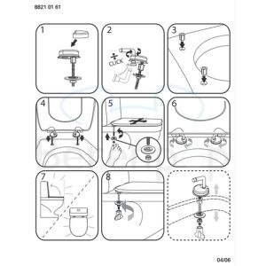 Villeroy en Boch Omnia Classic Vita / O.Novo 88216101 toiletzitting met deksel wit *niet meer leverbaar*
