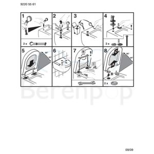 Villeroy en Boch Pure Stone 98M1S1R1 toiletzitting met deksel wit