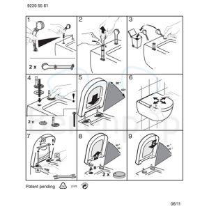 Villeroy en Boch Subway 1.0 Compact 9M66S101 toiletzitting met deksel wit