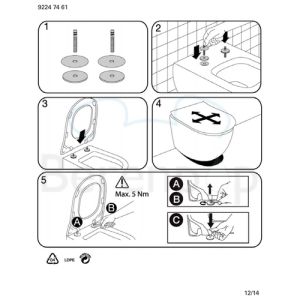 Villeroy en Boch Venticello Slimseat Line 9M80S101 toiletzitting met deksel wit