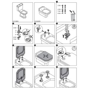 Duravit 1930 0061811000 scharnierset voor toiletzitting 1930 006489