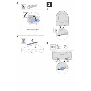 Geberit Smyle Square 500687011 toiletzitting met deksel wit
