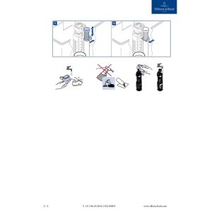Villeroy en Boch 8L283061 binnenwerk voor reservoir met drukknop