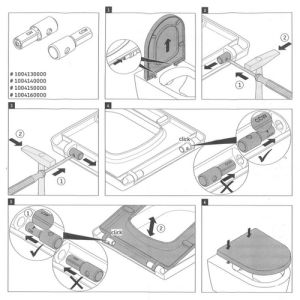 Duravit Me by Starck 1004140000 softclose cilinder voor toiletzitting ME by Starck 002009 (set van 2)