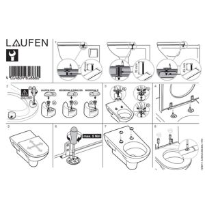 Laufen Pro Liberty 8989513000001 toiletzitting zonder deksel wit