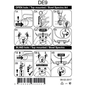 Pressalit Connexion DE9999 uni scharnier, combi, top montage, chroom (set van 2)