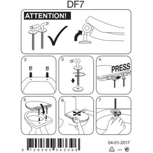 Pressalit Objecta Pro 989111-DF7999 toiletzitting zonder deksel zwart polygiene