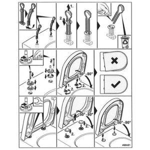 Villeroy en Boch Bellevue 98M2S061 set verstelbare scharnieren chroom