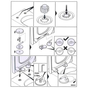 Villeroy en Boch Subway 2.0 92240761 set vaste scharnieren chroom