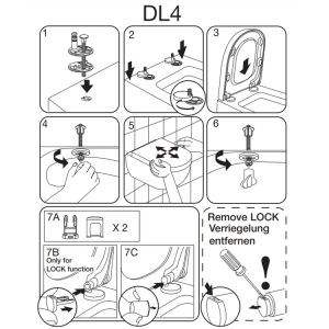 Pressalit Chilli 1110000-DL4999 toiletzitting met deksel wit