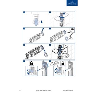 Villeroy en Boch 8L283061 binnenwerk voor reservoir met drukknop