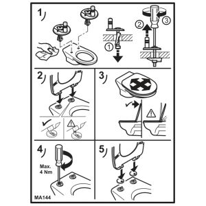 Villeroy en Boch O.Novo 8M43S101 toiletzitting met deksel wit