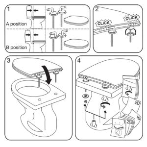 Villeroy en Boch Grangracia 88220161 set verstelbare scharnieren chroom