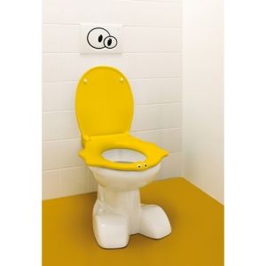 Sphinx 300 Kids Turtle S8H51110150 toiletzitting (kinderzitting) met deksel geel *niet meer leverbaar*